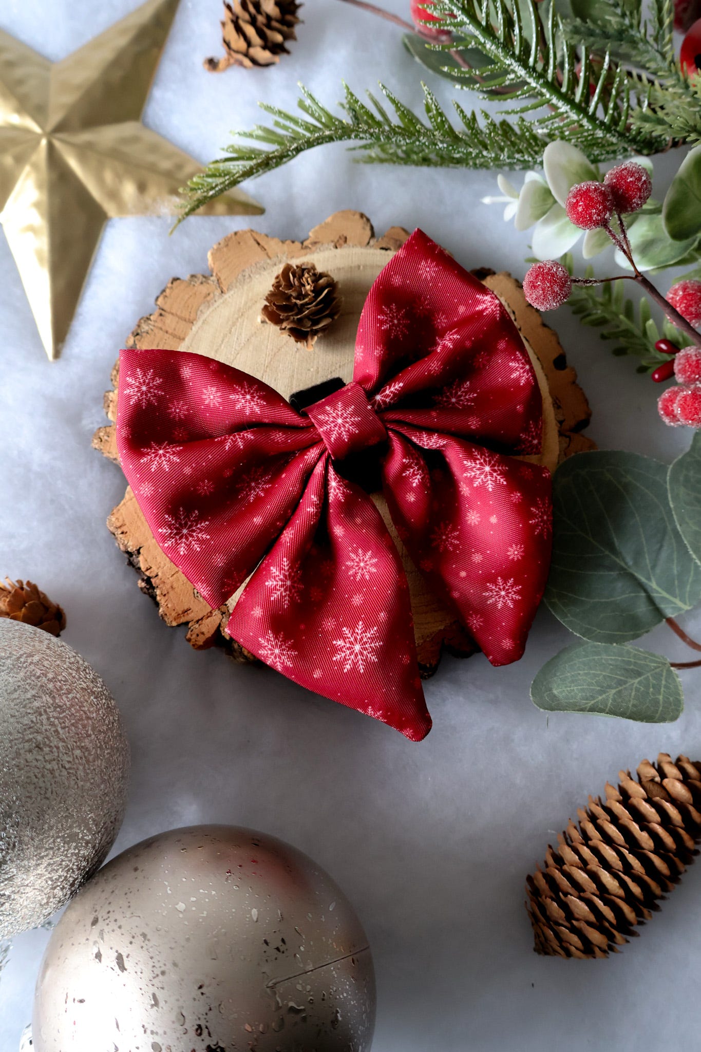 Snowflake Snuggles Sailor Bow