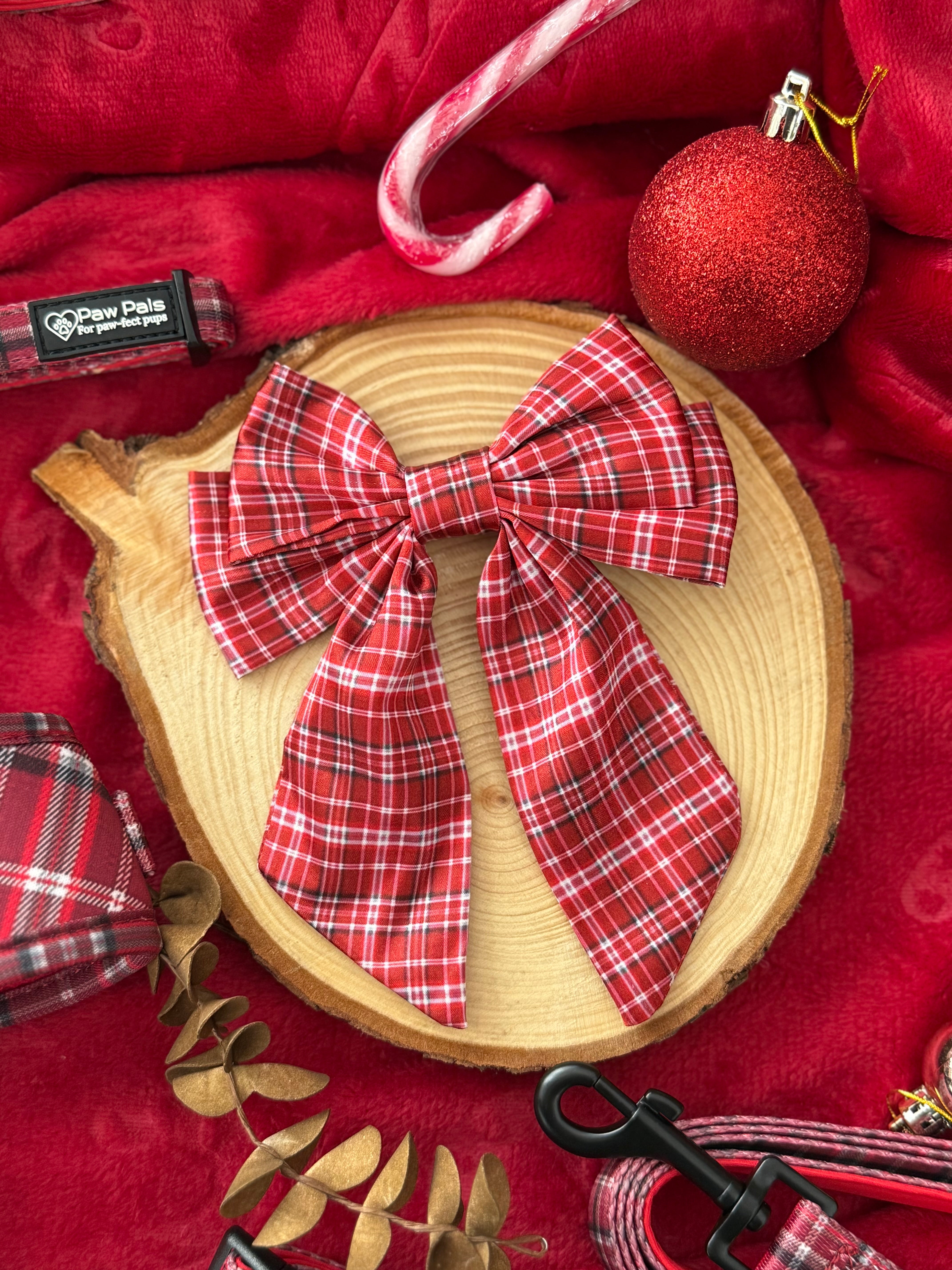 Mulberry Plaid Hair Bow