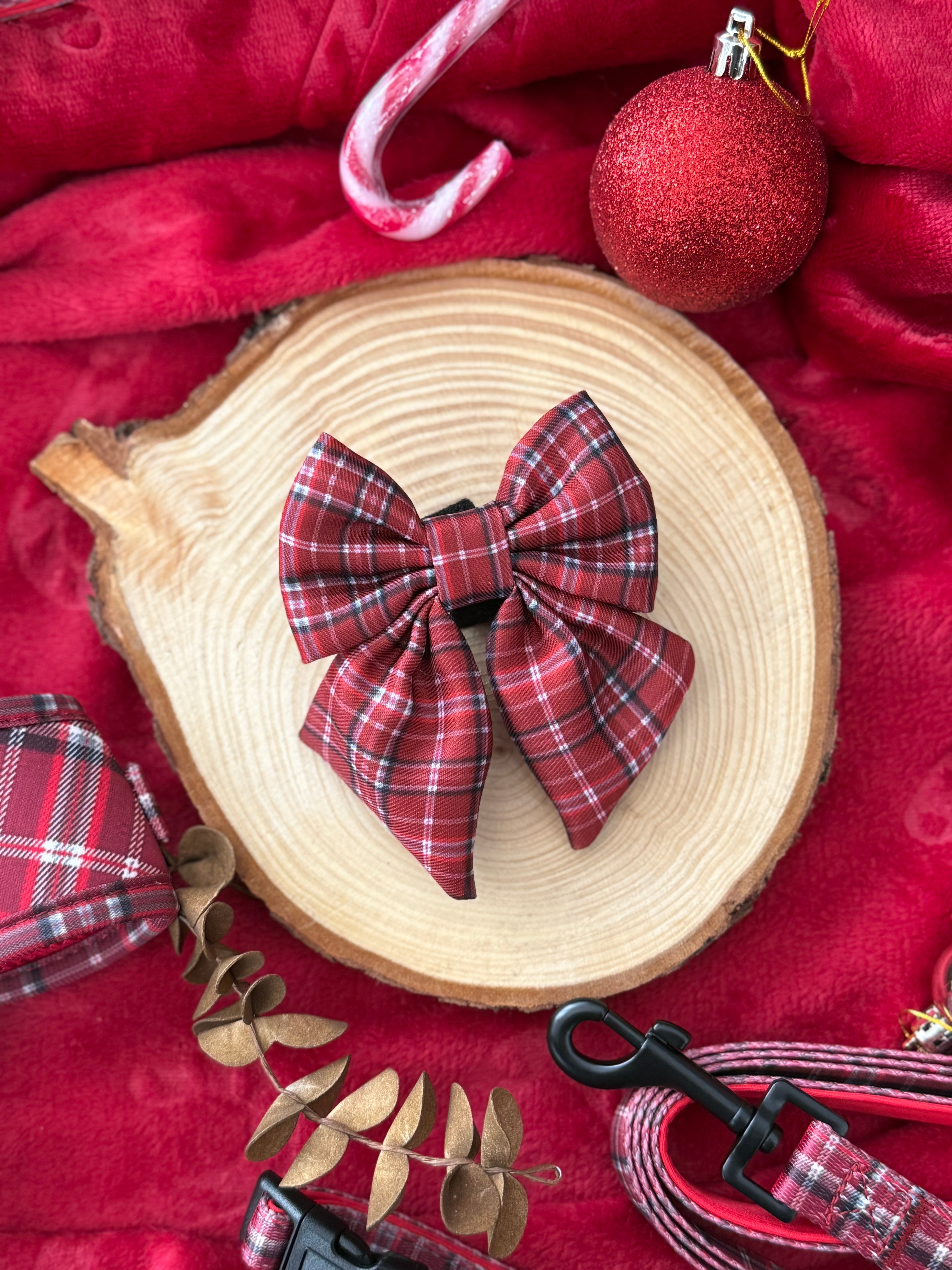 Mulberry Plaid Bow