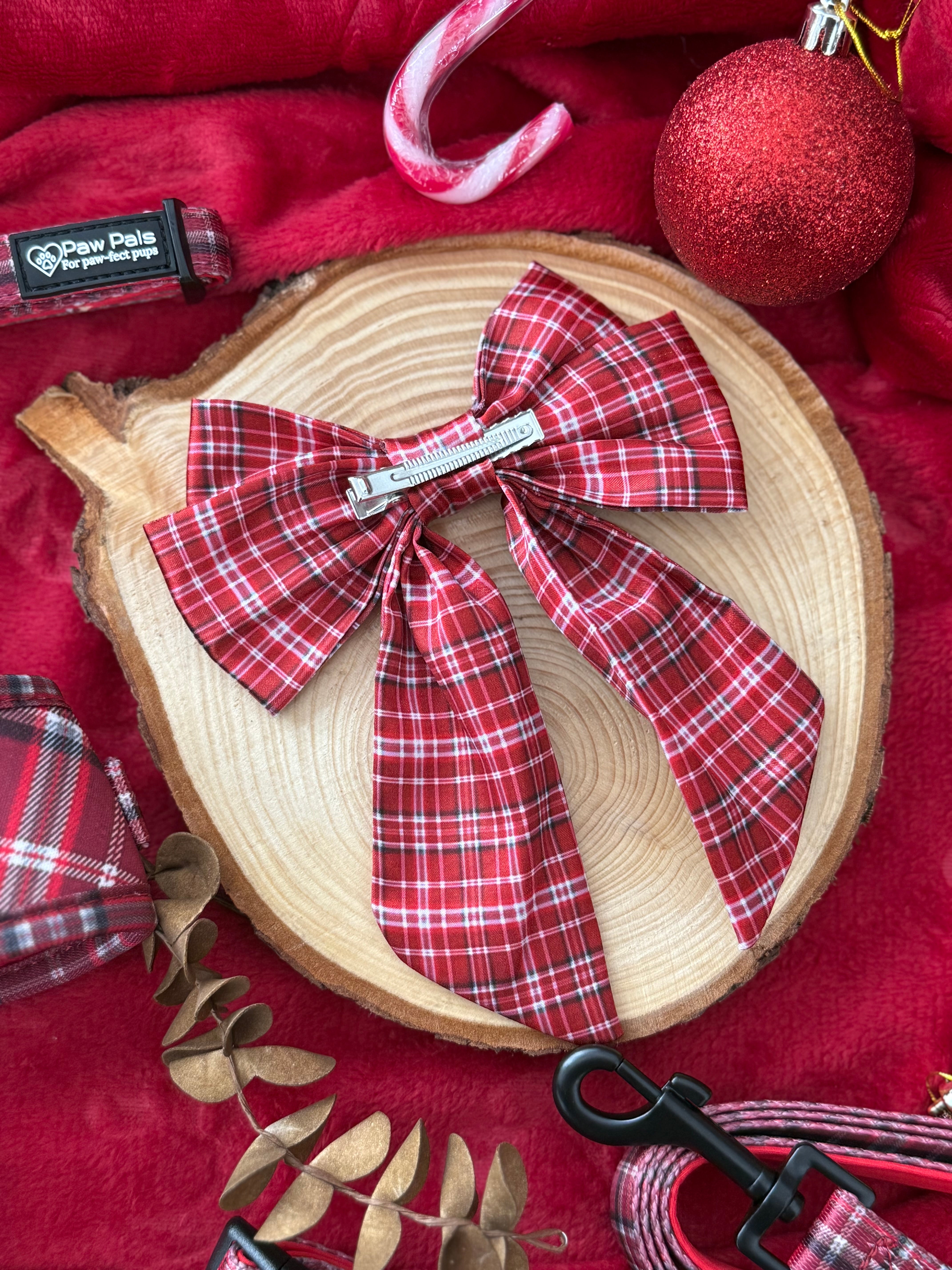 Mulberry Plaid Hair Bow