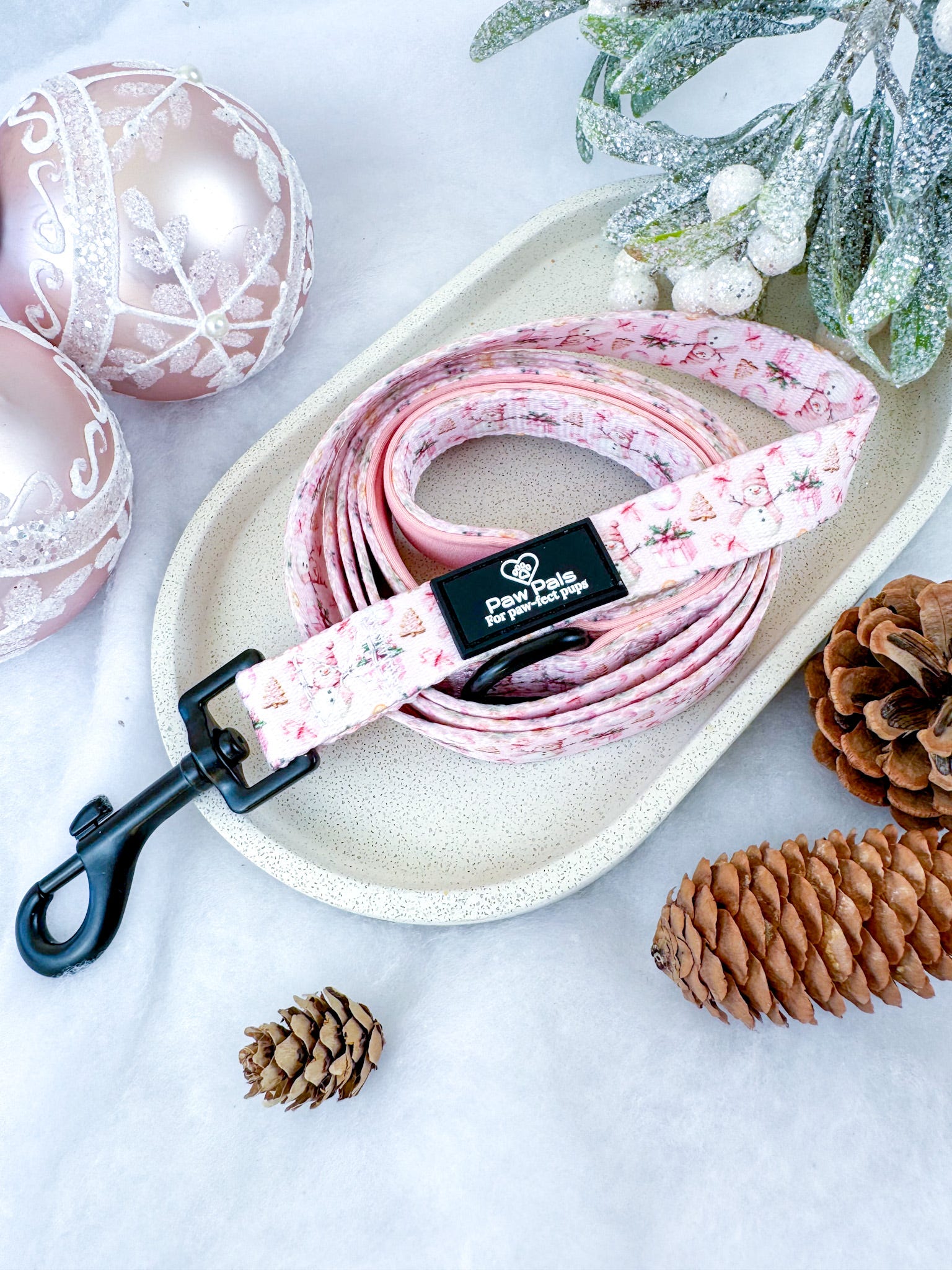 Pink Christmas Leash